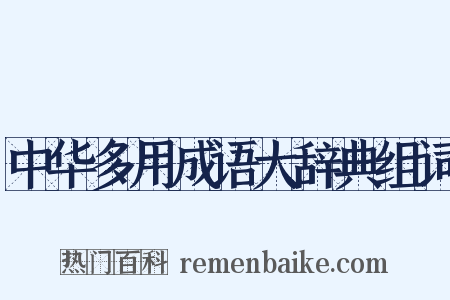 中华多用成语大辞典组词是什么意思的图片